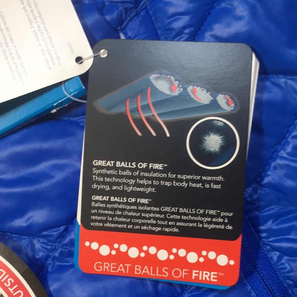 New! Columbia White Pine Thermal Coil Blue Quilted Packable Jacket Large - Picture 12 of 16